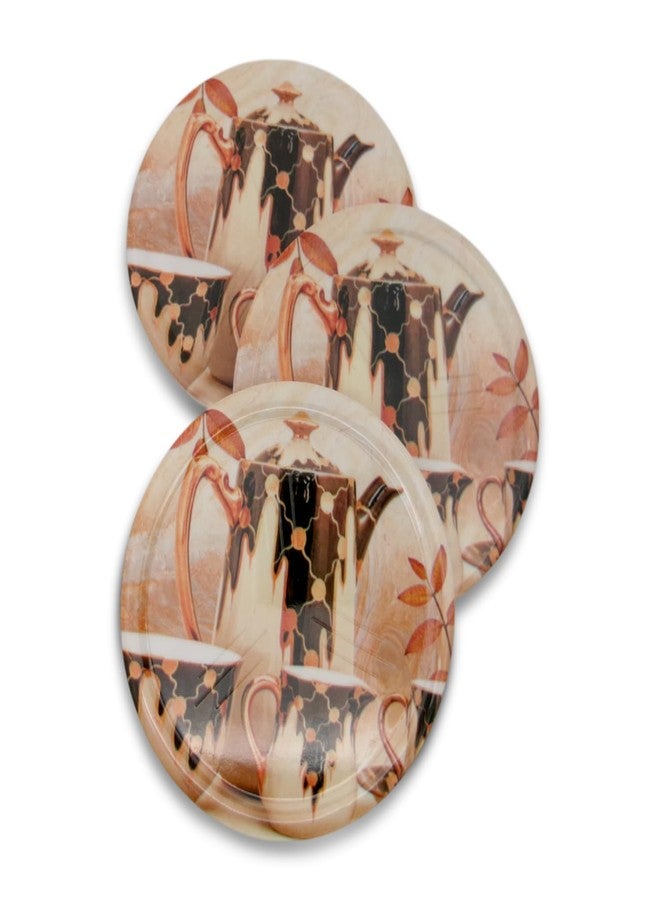 SUPERWARE | Food Grade Melamine | Coaster Set - Turkish Coffee (8 Pcs.) | Serveware, Tableware, Stain Free, Glazed Finish - Image 4